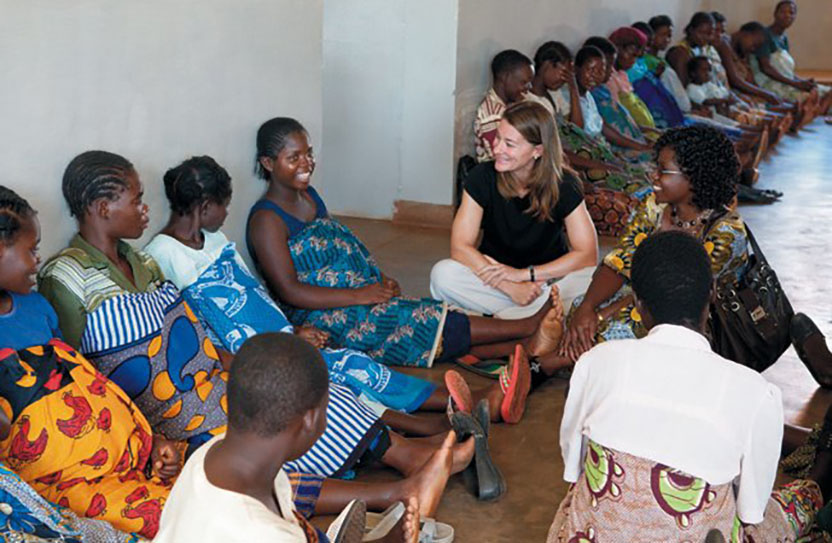 Melinda Gates in the maternity waiting room at Dowa District Hospital in Dowa, Malawi in January 2010. Photo courtesy of Bill & Melinda Gates Foundation