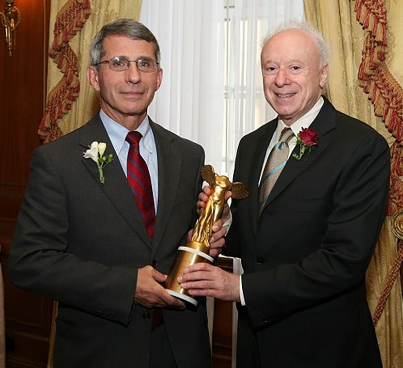 Anthony Fauci (left) with Joseph Goldstein (right)