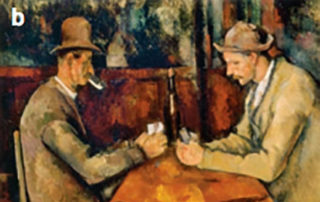 Painting of poker game