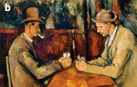 Painting of poker game