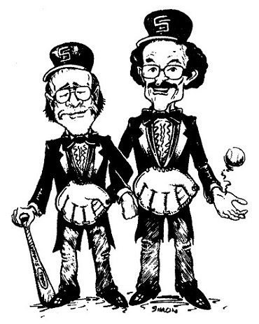 Bishop and Varmus caricatures