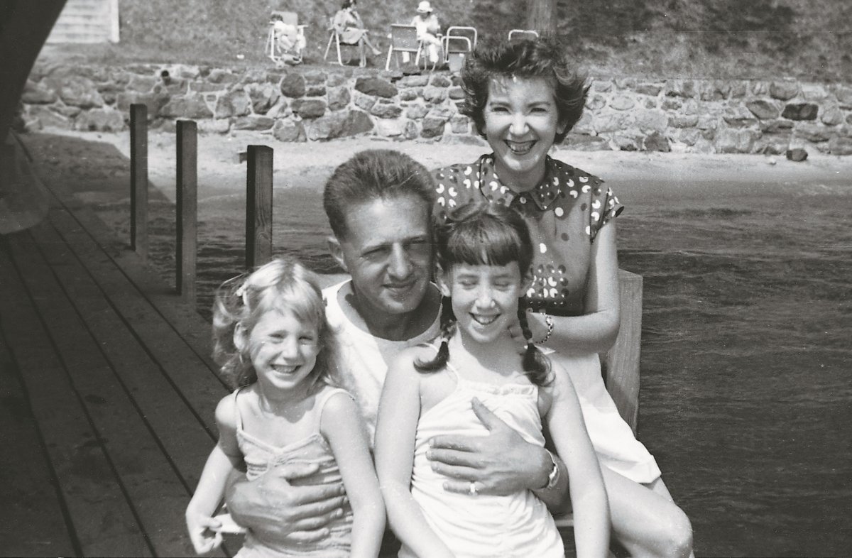 Milton Wexler and Leonore Wexler with their daughters Alice and Nancy (right).