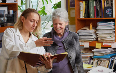 women forging a career in academic research.