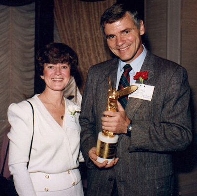 Leroy Hood with his wife, Valerie Logan