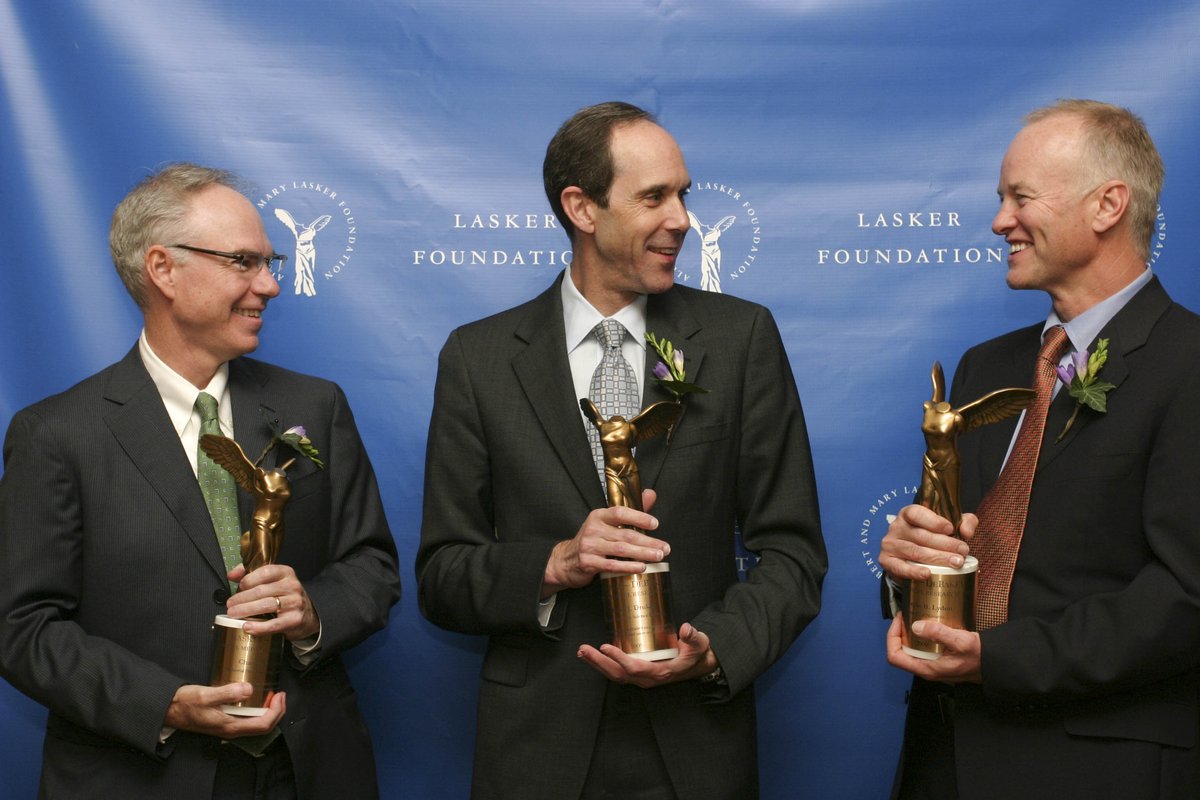 Charles Sawyers, Brian Druker, and Nicholas Lydon at the 2009 Lasker Awards Ceremony