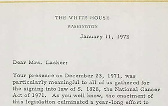 Typed letter from Nixon