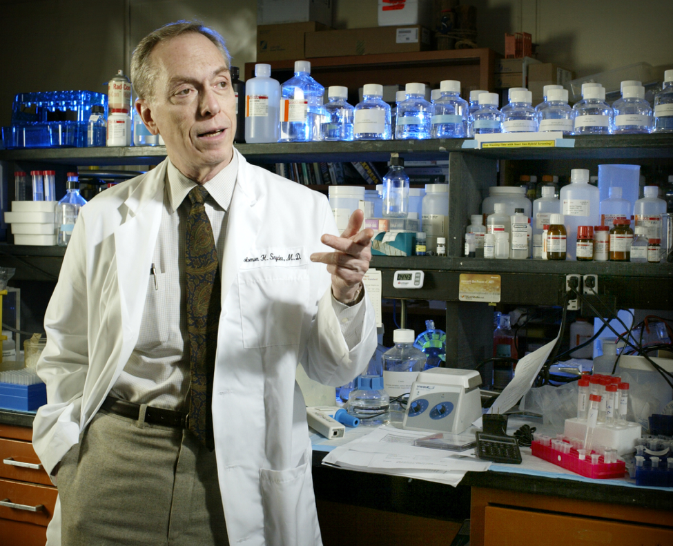 Solomon Snyder in lab