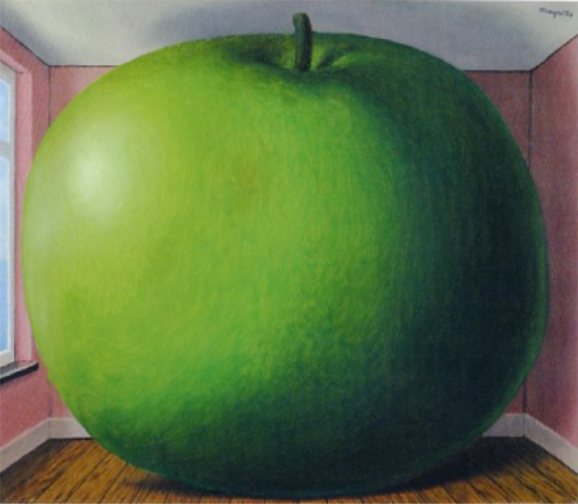 Rene Magritte apple illustration