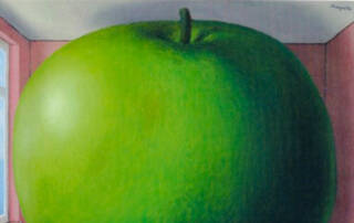 painting of green apple